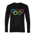 Men's Olympic Ring BK-logo Polyester Long Sleeve T-Shirt - Black