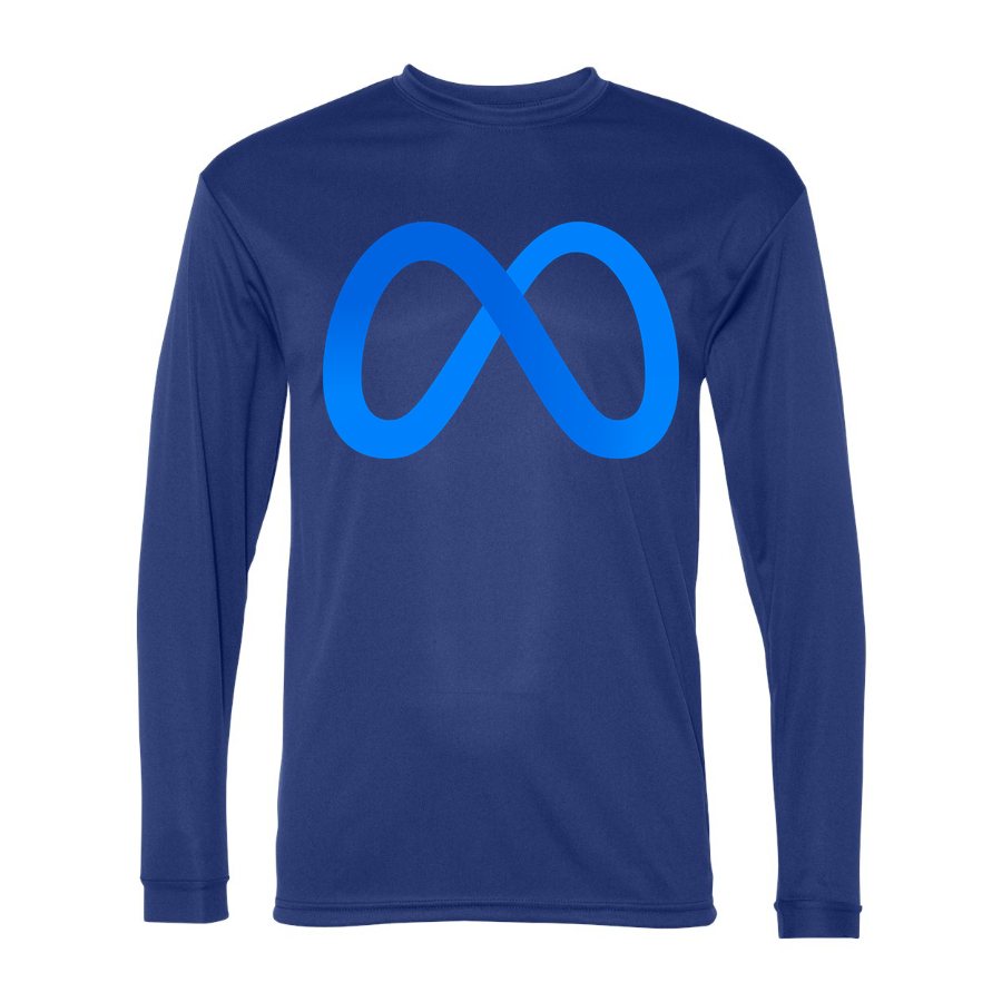 Men's Meta Polyester Long Sleeve T-Shirt - Royal Blue