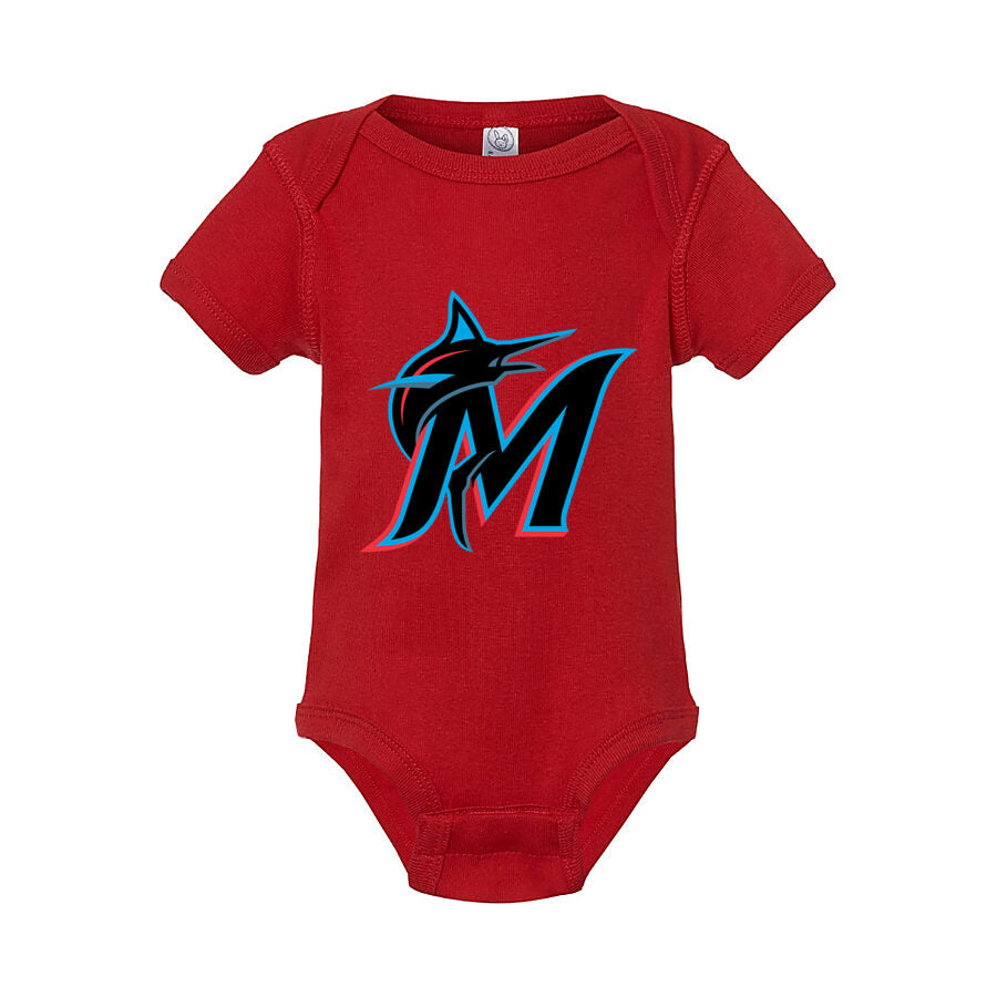 Miami Marlins Baby Romper Onesie - Red