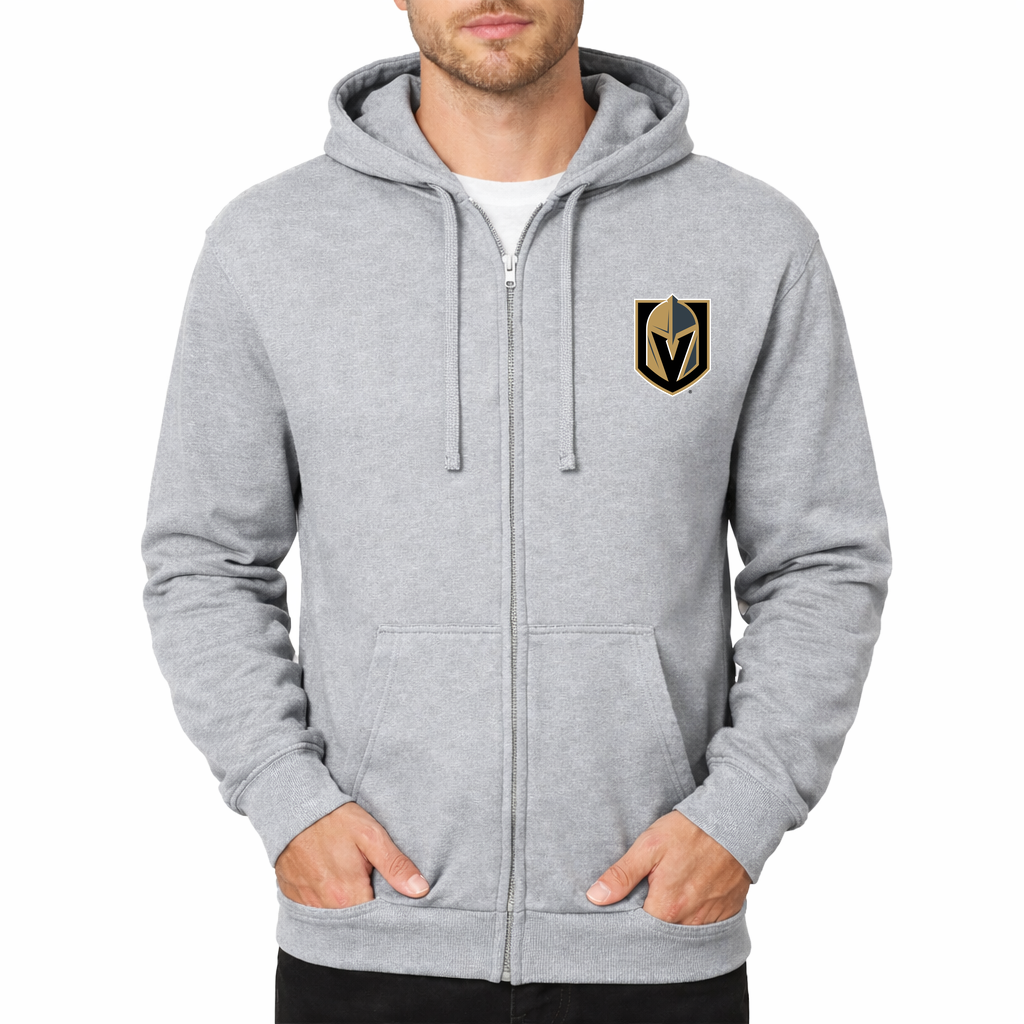 Men's Vegas Golden Knights Zipper Hoodie - Grey