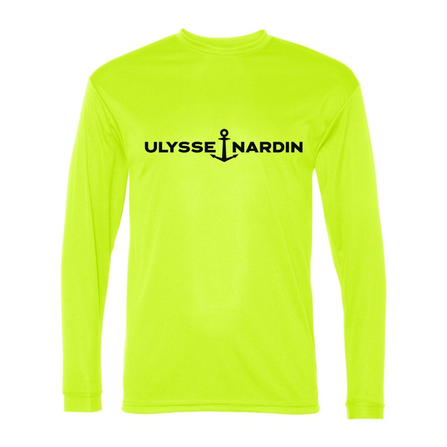 Men's Ulysse Nardin Polyester Long Sleeve T-Shirt - Safety Yellow