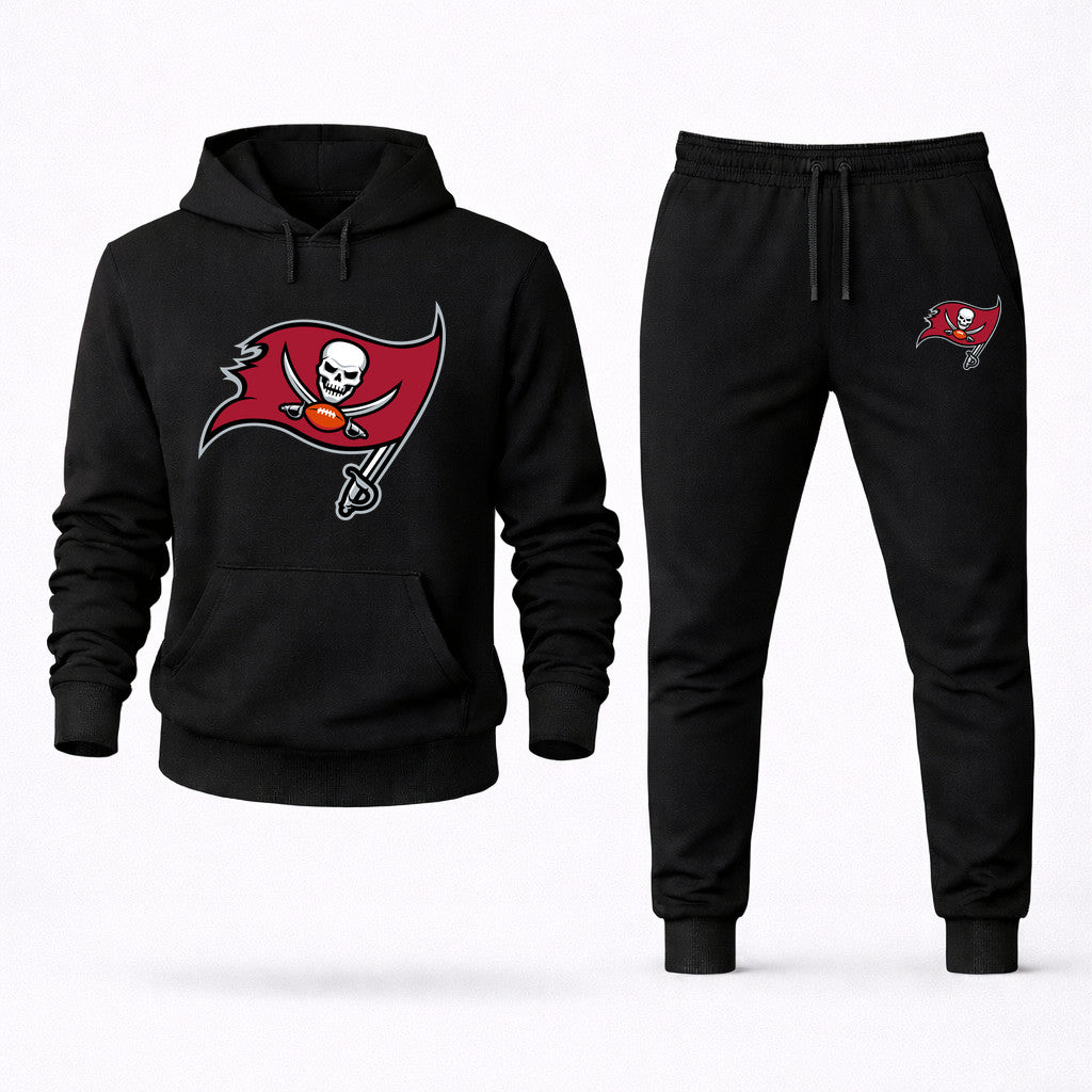 Tampa Bay Buccaneers Hoodie and Joggers Set - Black