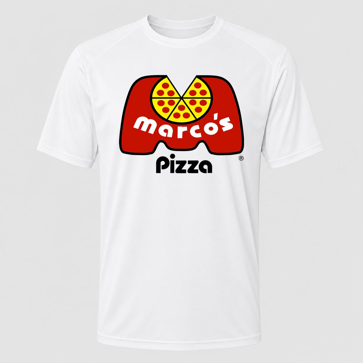 Men's Marcos Pizza Performance T-Shirt - White
