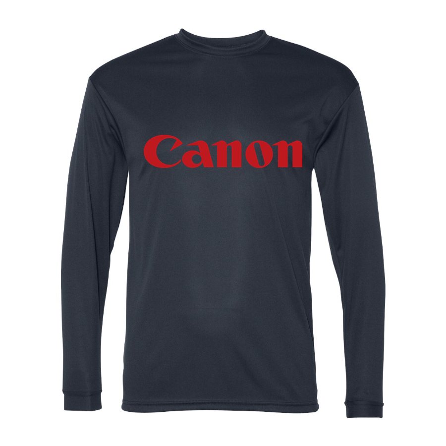 Men's Canon Polyester Long Sleeve T-Shirt - Navy
