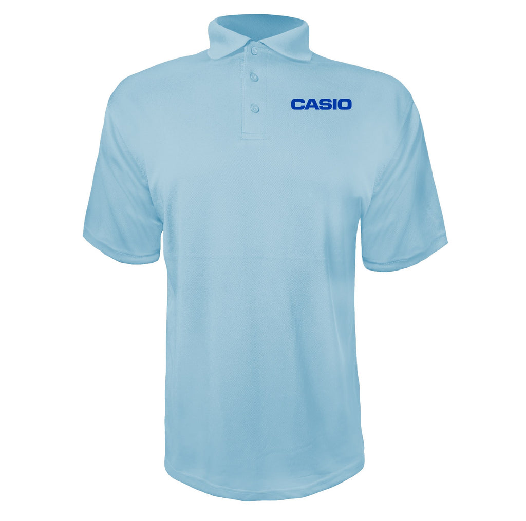 Casio men's polyester polo in Sky Blue