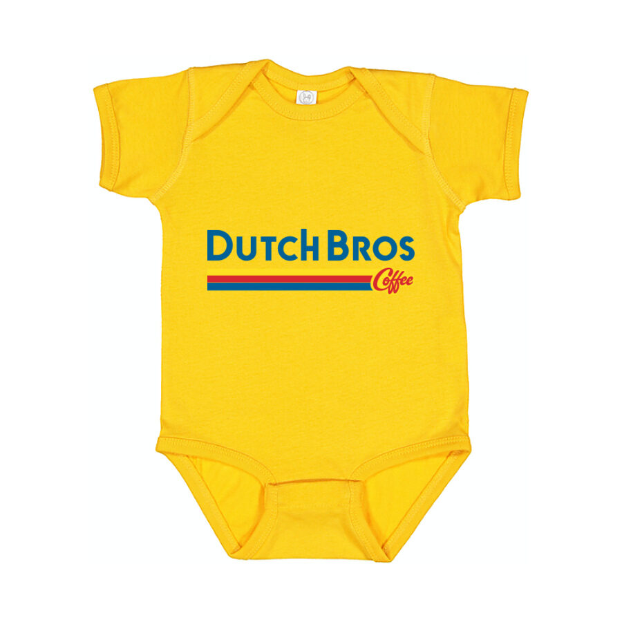 Dutch Bros Coffee Baby Romper Onesie - Yellow