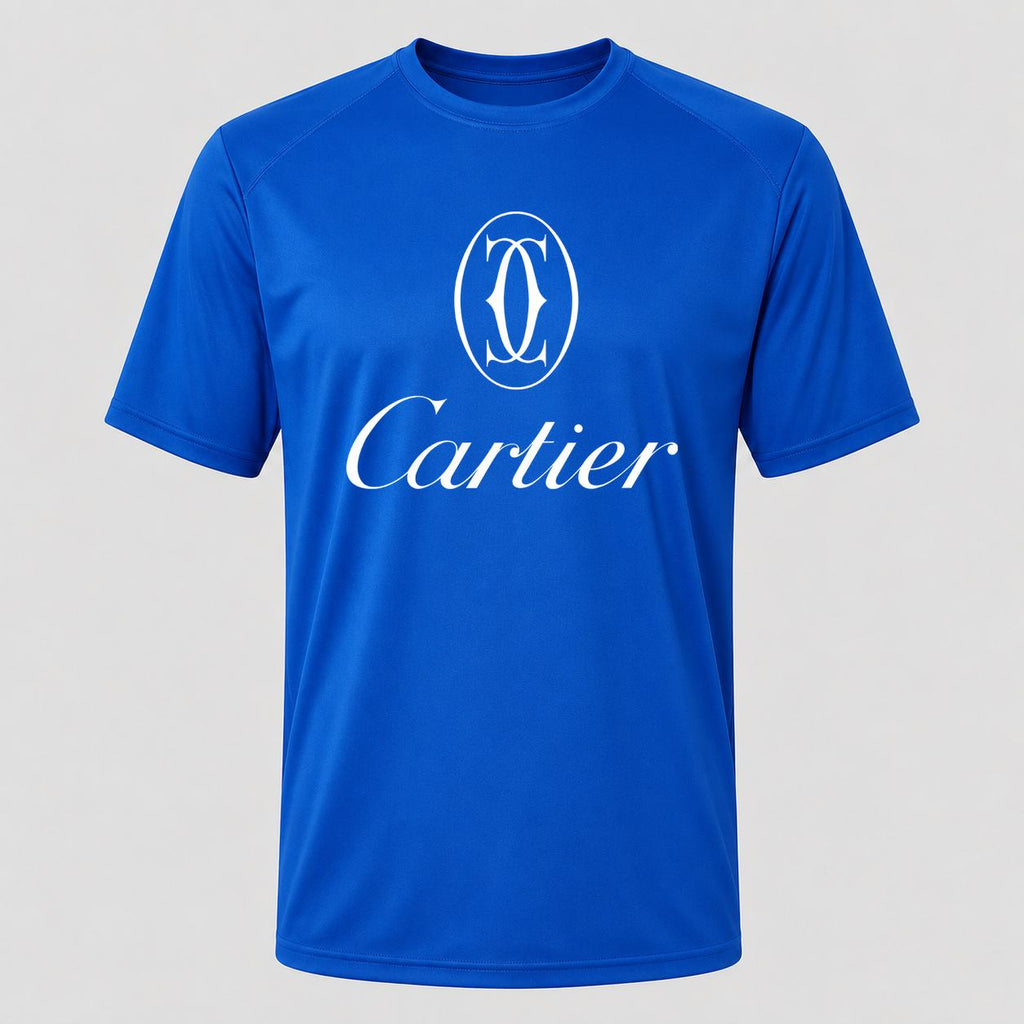 Men's Cartier White Performance T-Shirt - Royal Blue