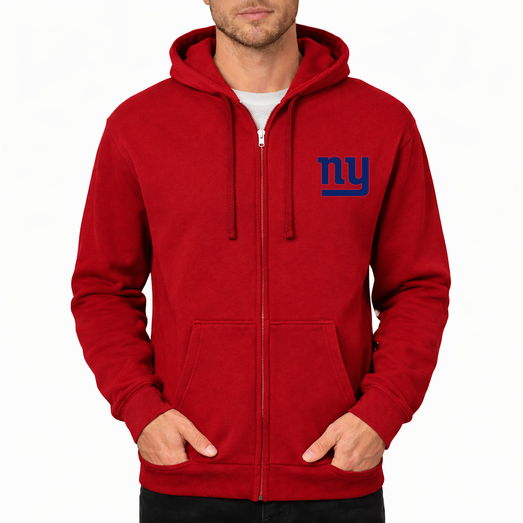 Men's New York Giants Zipper Hoodie - Red