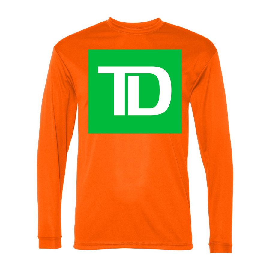 Men's TD Bank Polyester Long Sleeve T-Shirt - Safety Orange