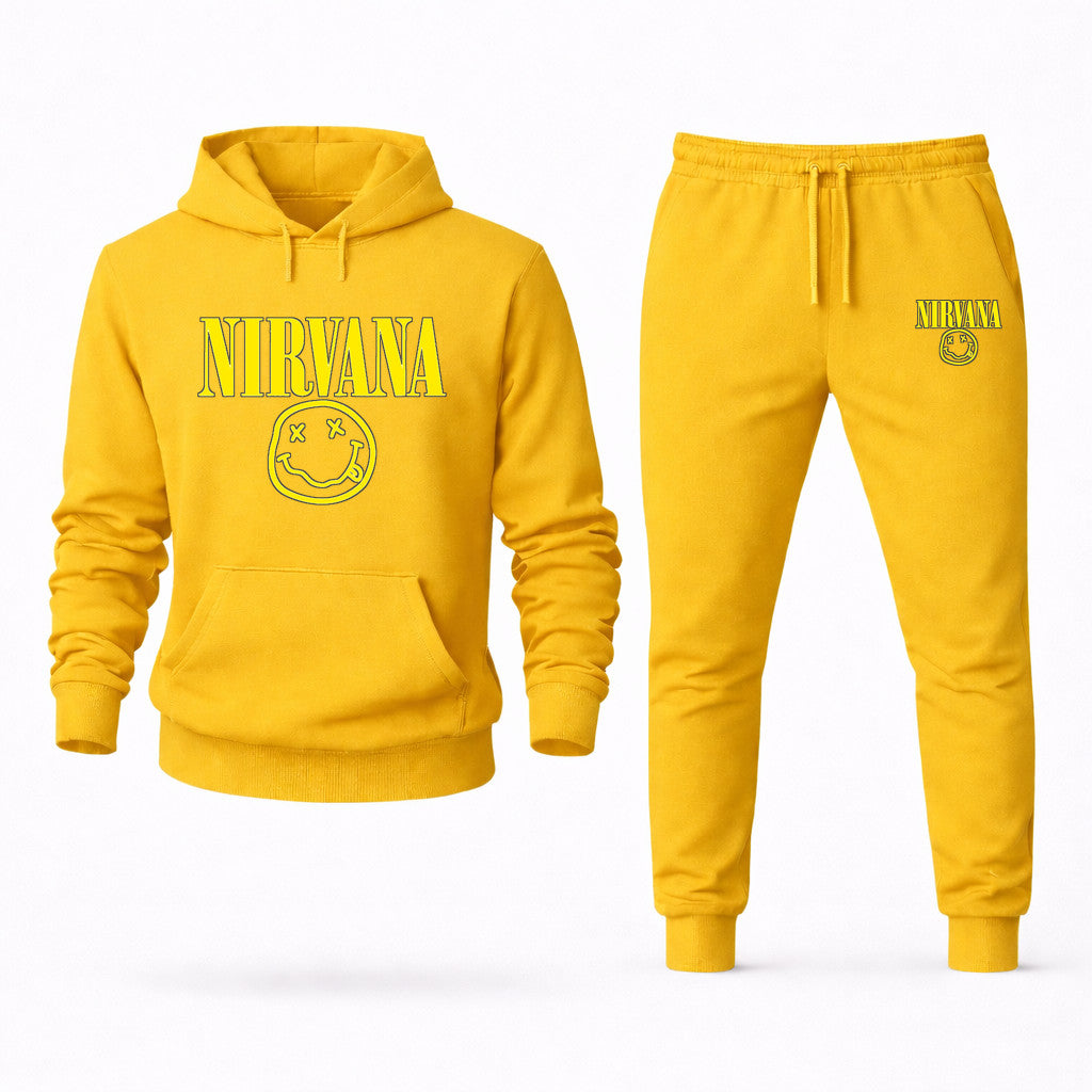 Nirvana Hoodie and Joggers Set - Yellow