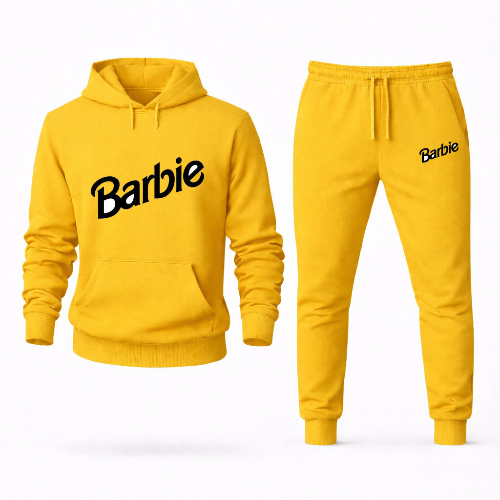 Barbie Hoodie and Joggers Set - Yellow