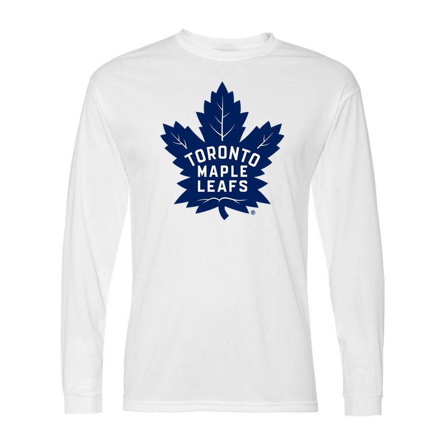 Men's Toronto Maple Leafs Polyester Long Sleeve T-Shirt - White