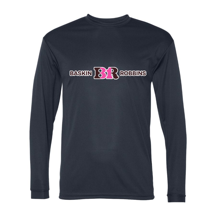 Men's Baskin-Robbins Polyester Long Sleeve T-Shirt - Navy