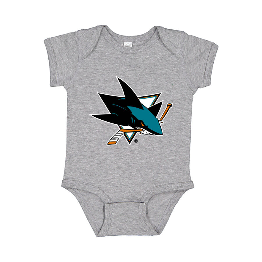 San Jose Sharks Baby Romper Onesie - Gray