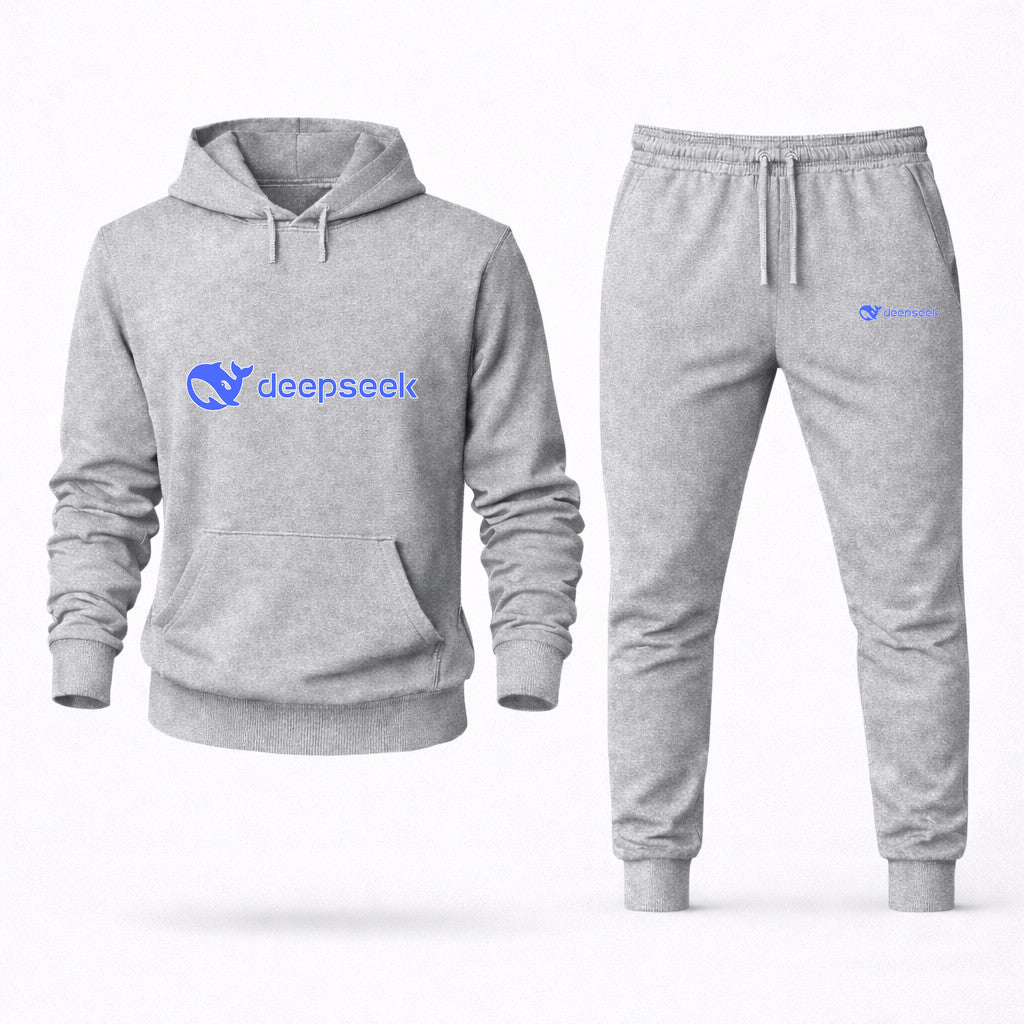 DeepSeek Hoodie and Joggers Set - Grey