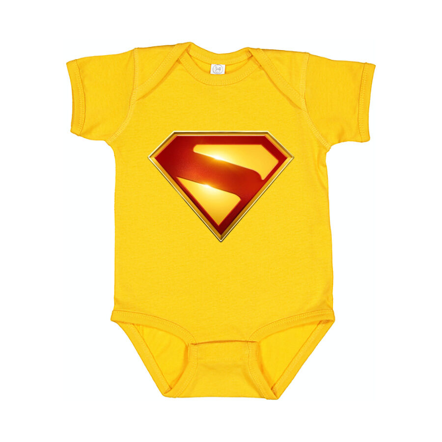 Superman 2025 Baby Romper Onesie - Yellow