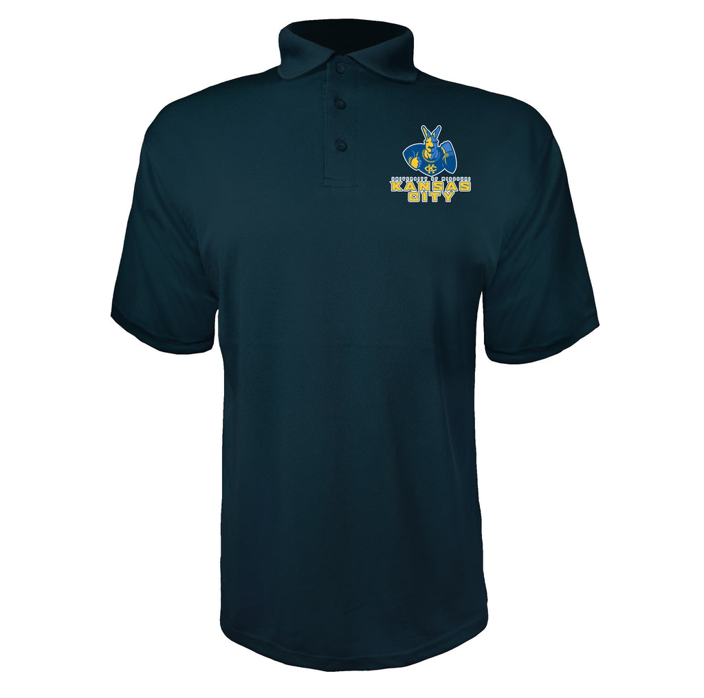 UMKC Kangaroos Navy polyester polo