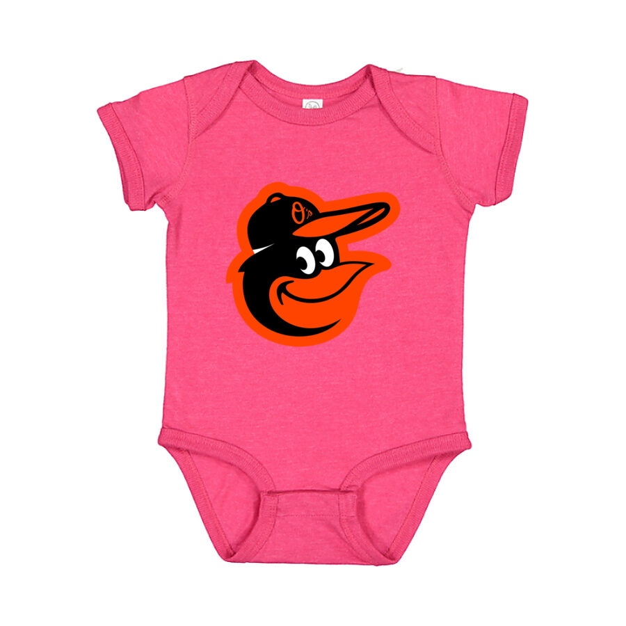 Baltimore Orioles Baby Romper Onesie - Pink