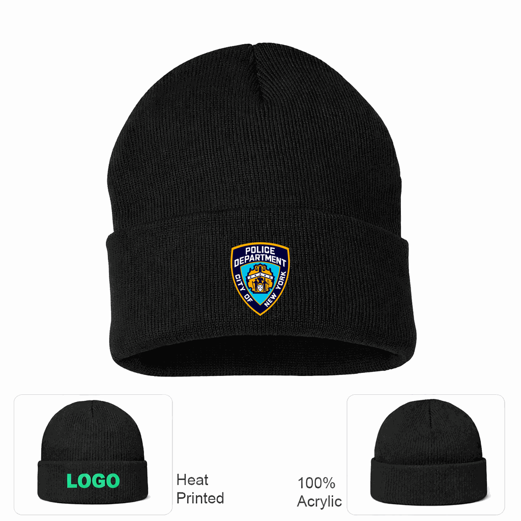 NYPD Beanie Hat - Black
