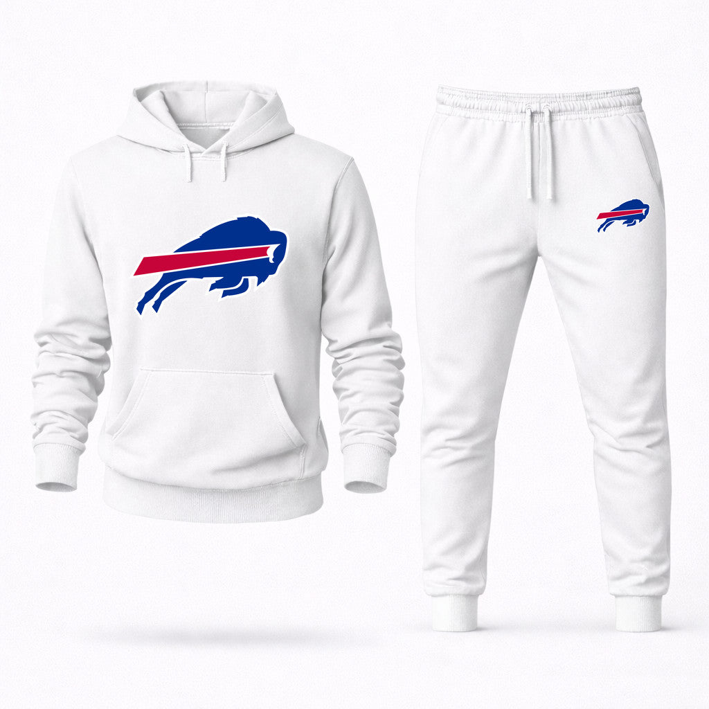 Buffalo Bills Hoodie and Joggers Set - White