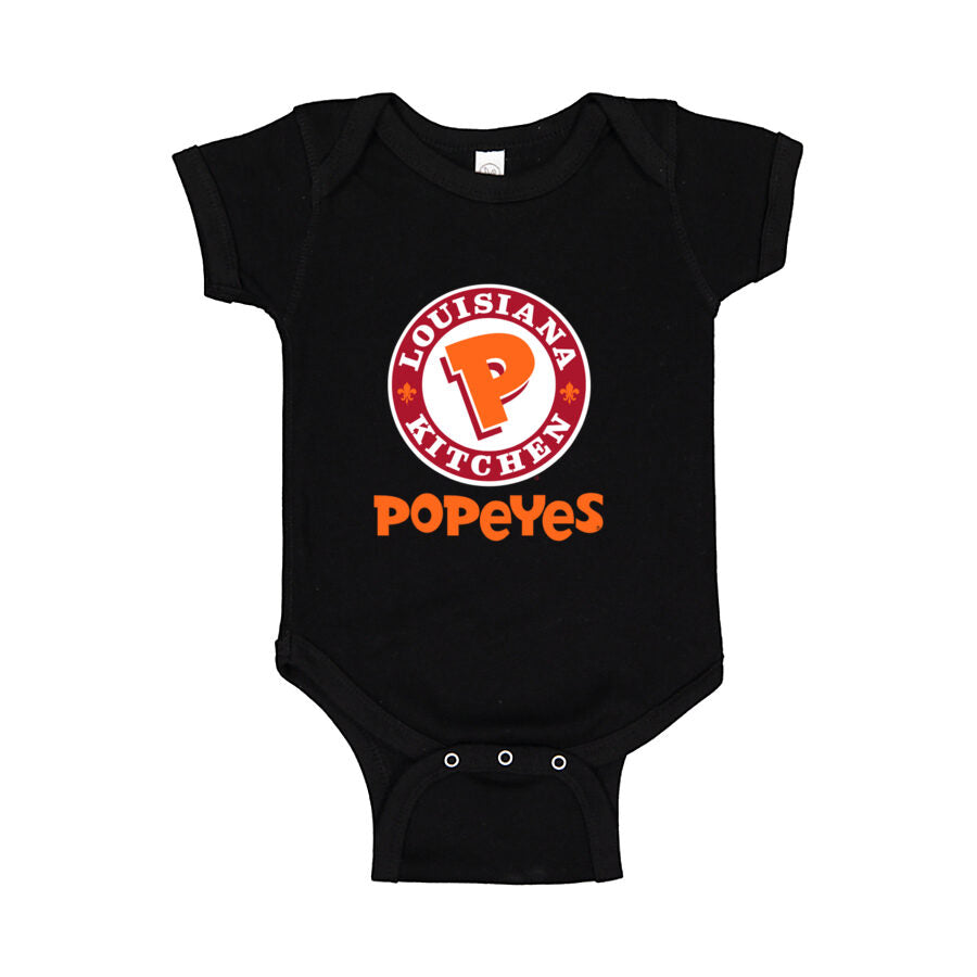 Popeyes Baby Romper Onesie - Black