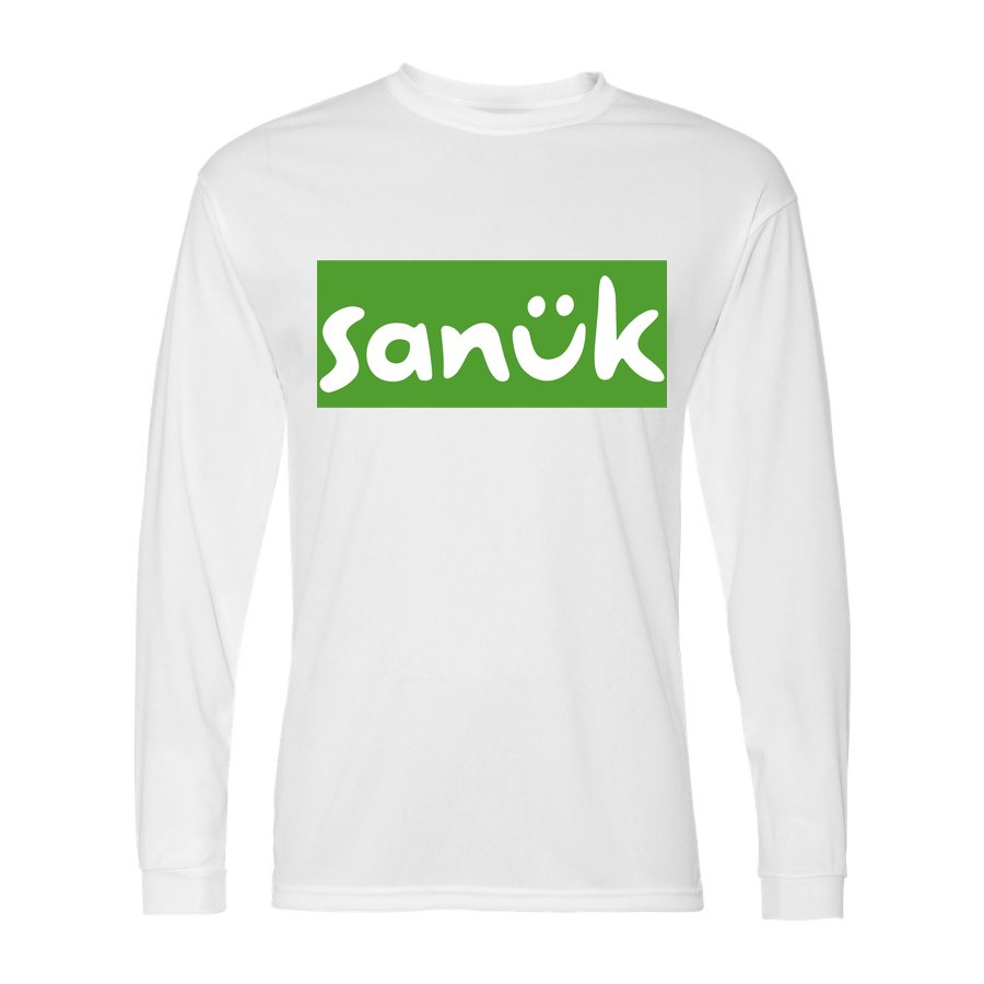 Men's Sanuk Polyester Long Sleeve T-Shirt - White