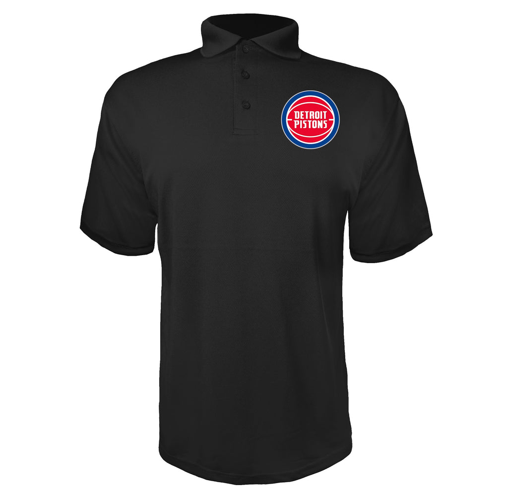 Detroit Pistons Black polyester polo