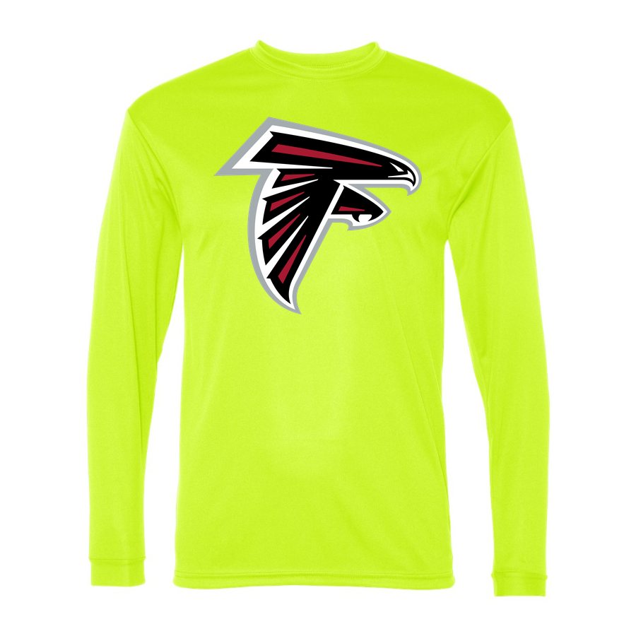Men's Atlanta Falcons Polyester Long Sleeve T-Shirt - Safety Yellow