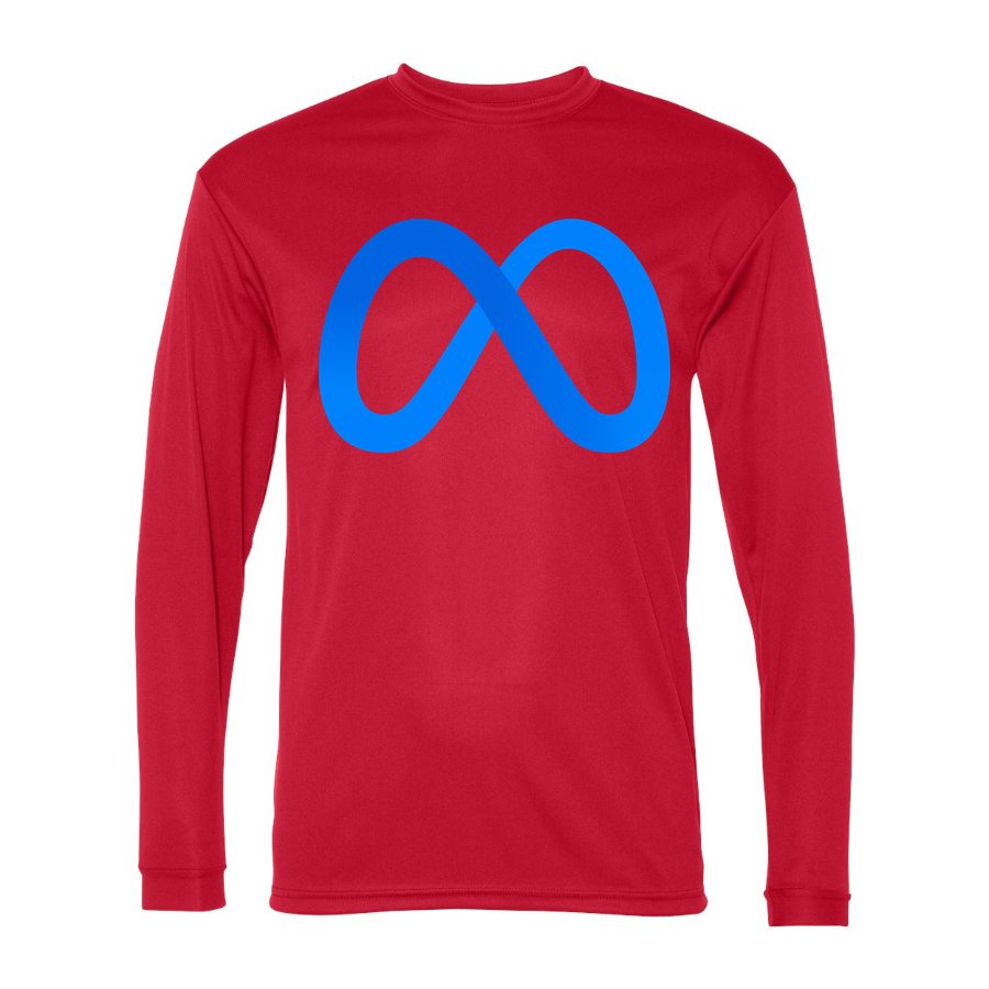 Men's Meta Polyester Long Sleeve T-Shirt - Red