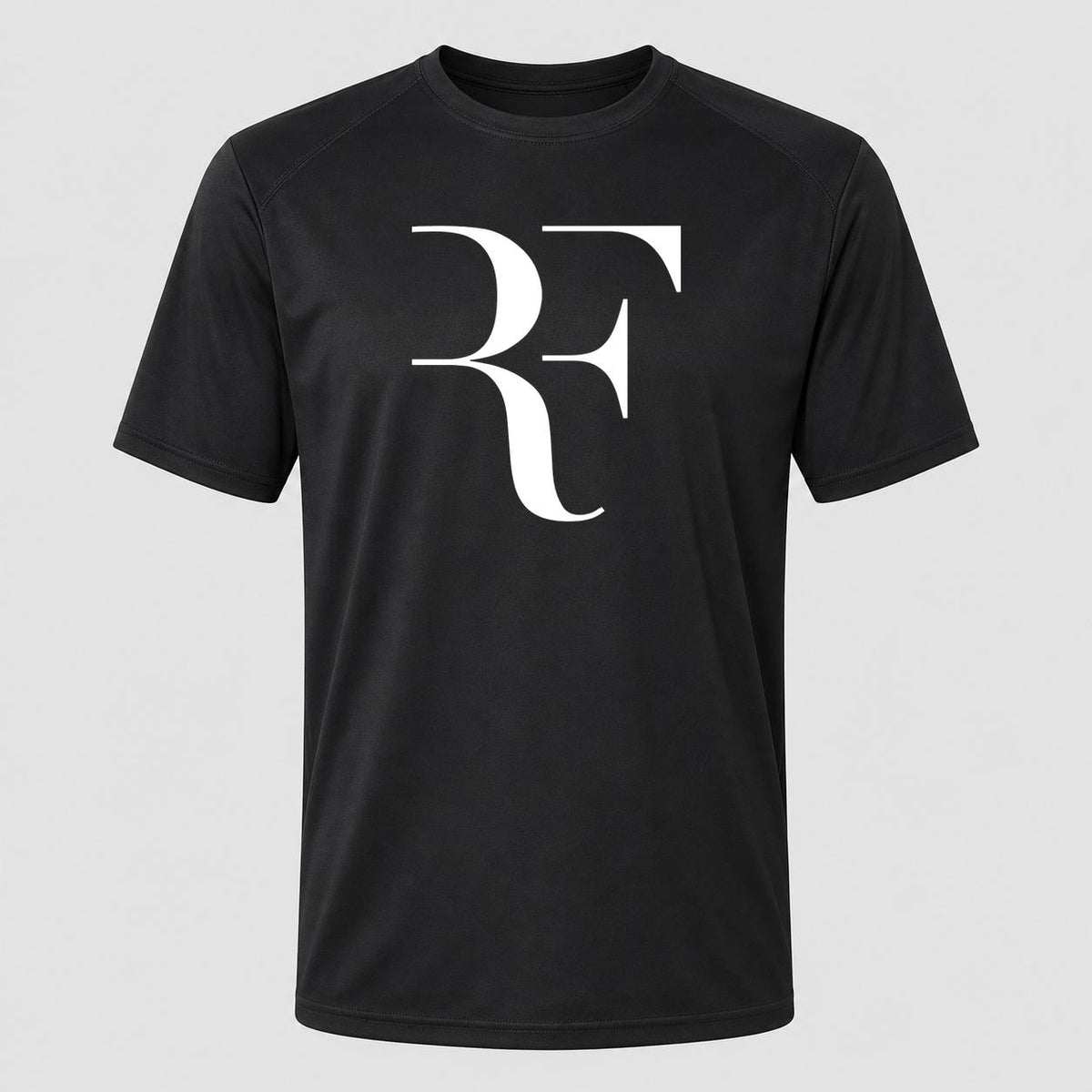 Men's Roger Federer White Performance T-Shirt - Black