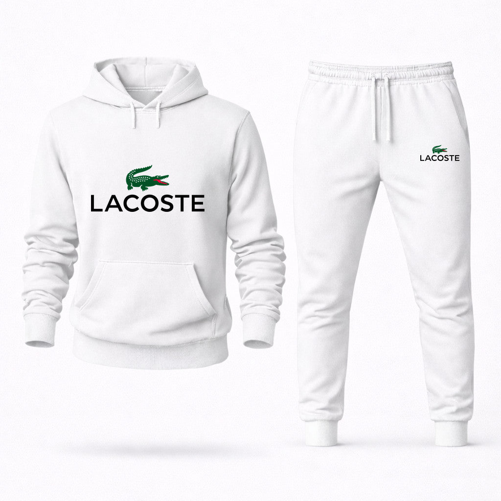 Lacoste Hoodie and Joggers Set - White