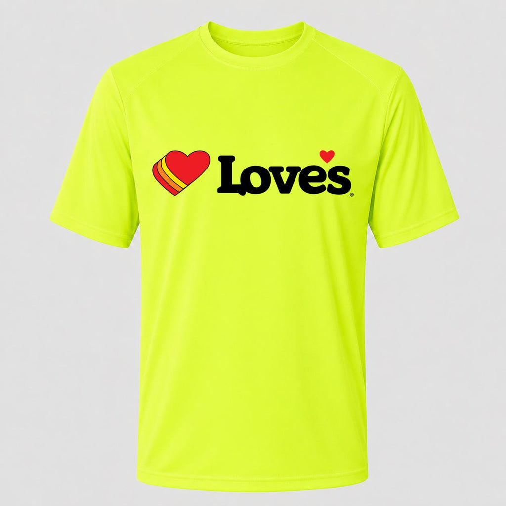 Men's Love's Travel Stops Performance T-Shirt - Safety Green