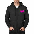 Lyft pink Zipper Hoodie - Black
