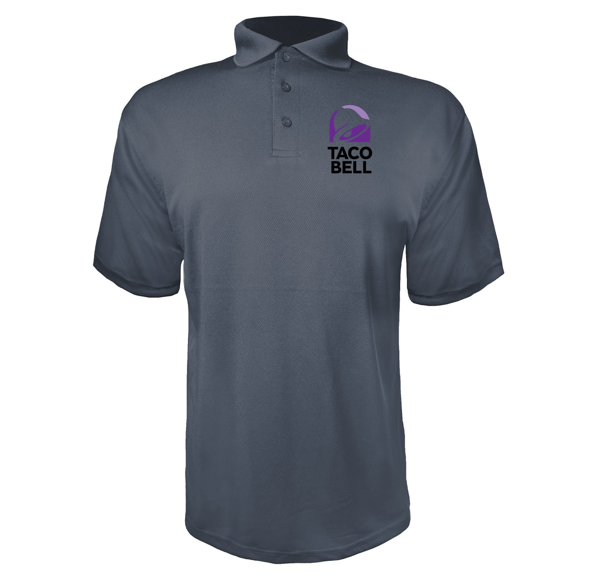Taco Bell men's polyester polo in Charcoal