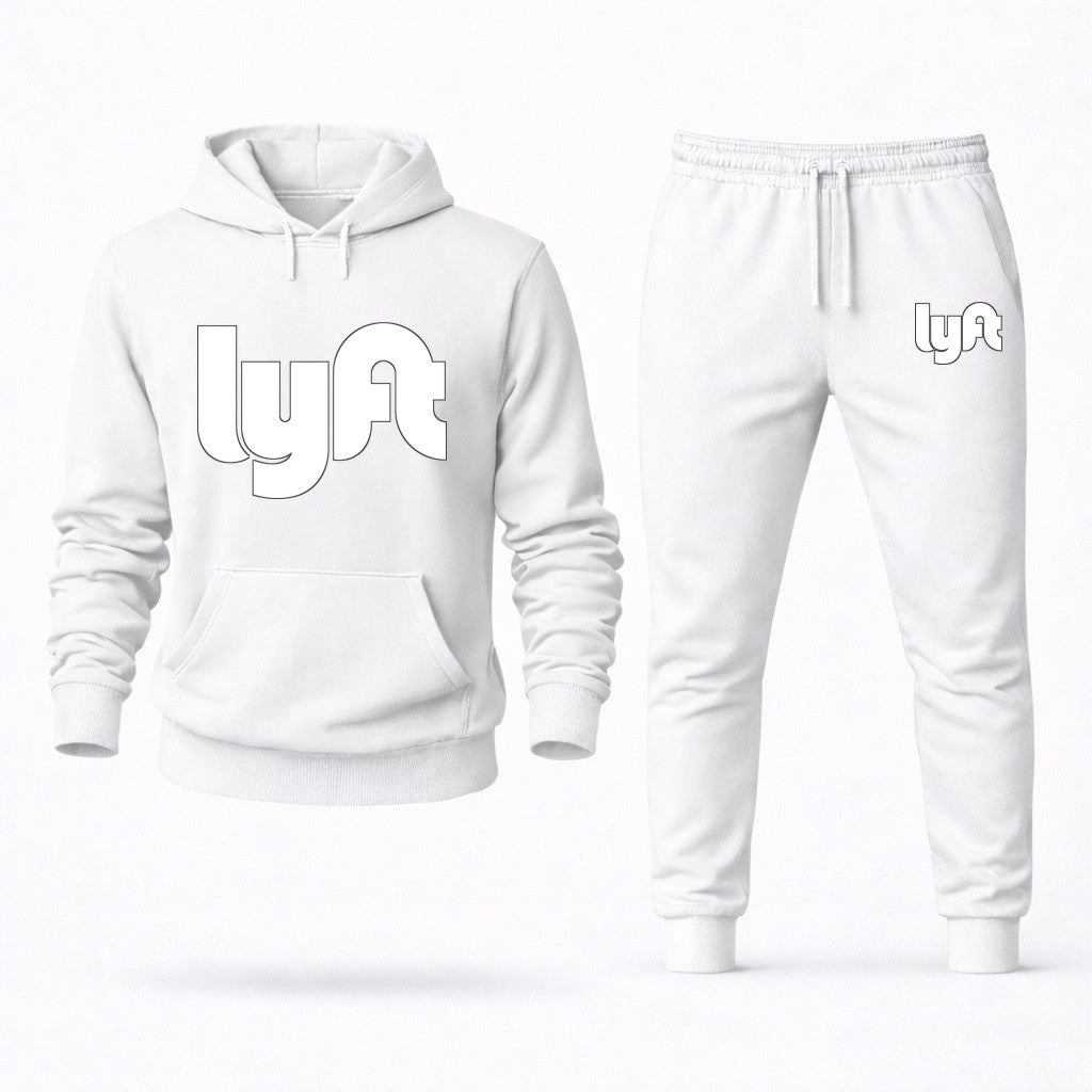 Lyft White Hoodie and Joggers Set - White