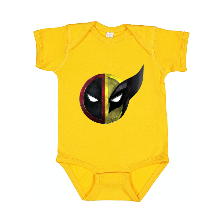 Deadpool & Wolverine Baby Romper Onesie - Yellow