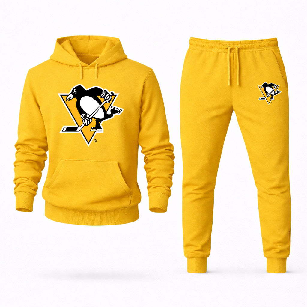 Pittsburgh Penguins Hoodie and Joggers Set - Yellow
