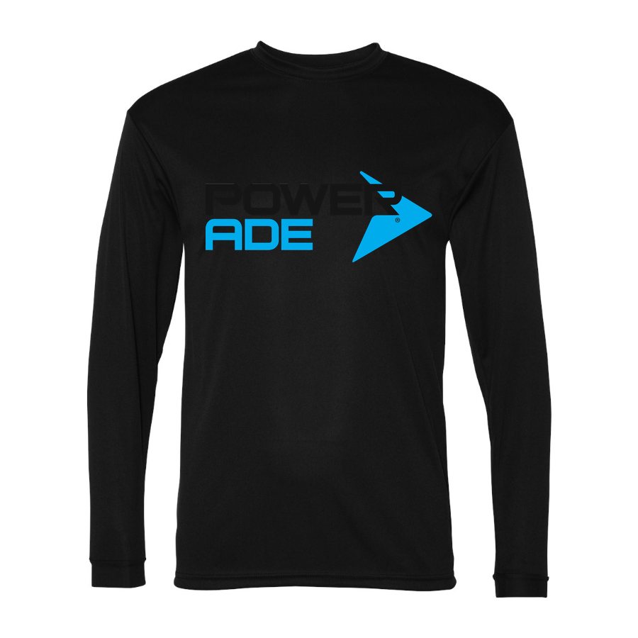 Men's Powerade Polyester Long Sleeve T-Shirt - Black