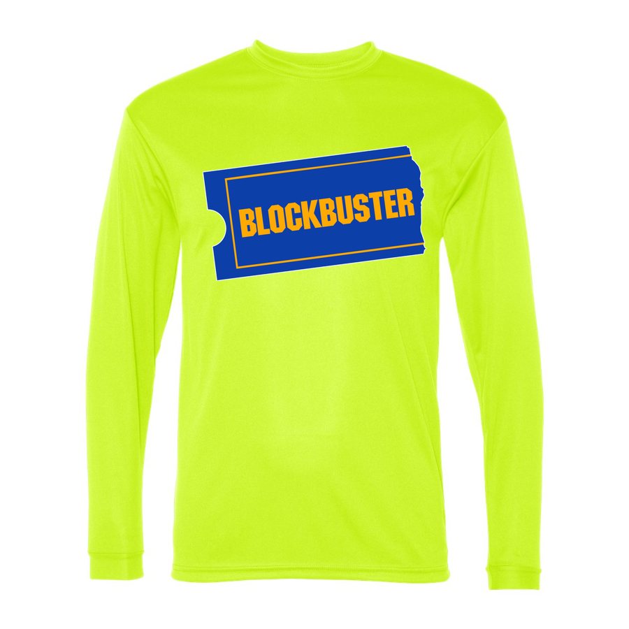 Men's Blockbuster Polyester Long Sleeve T-Shirt - Safety Yellow