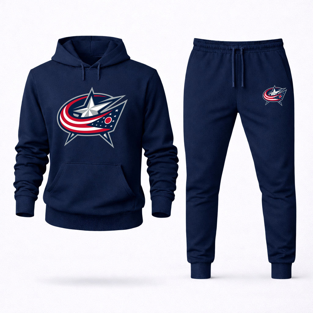 Columbus Blue Jackets Hoodie and Joggers Set - Navy