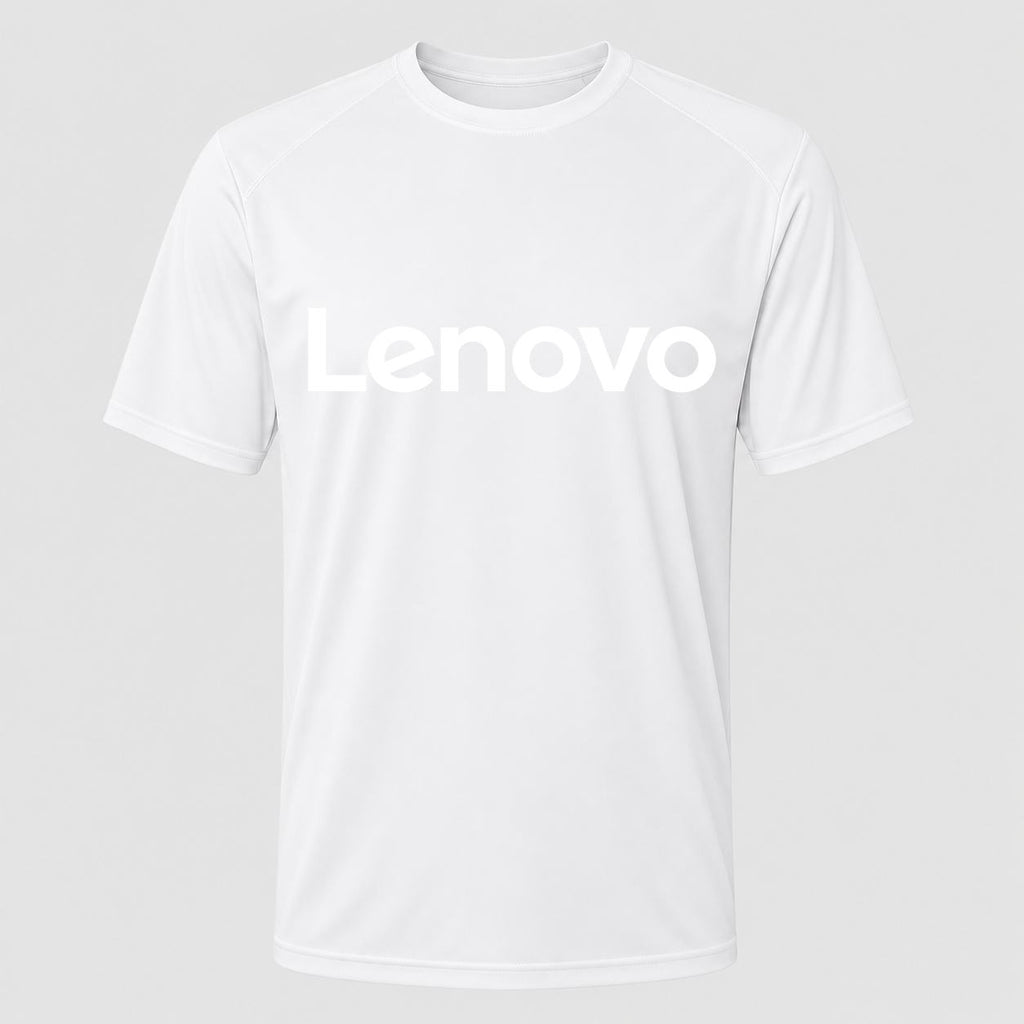 Men's Lenovo White Performance T-Shirt - White