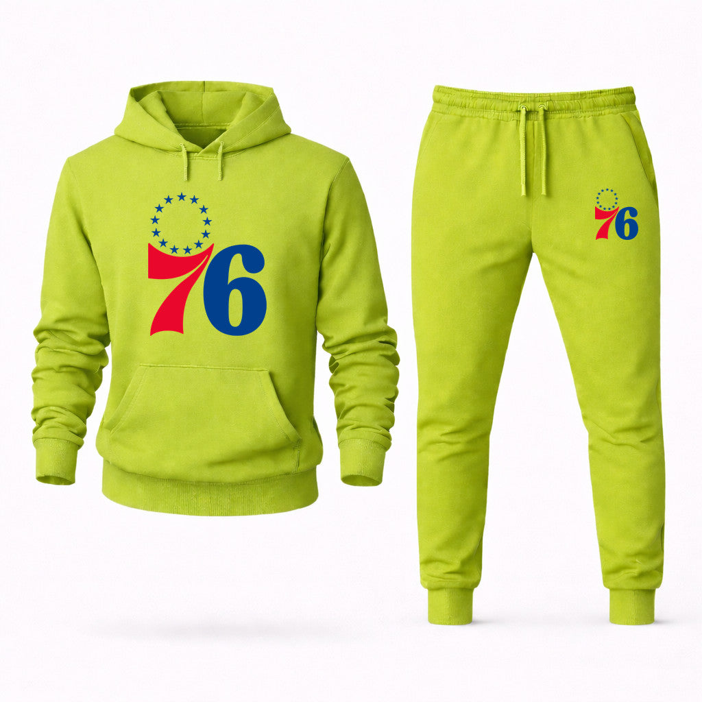 Philadelphia 76ers Hoodie and Joggers Set - Lime Green