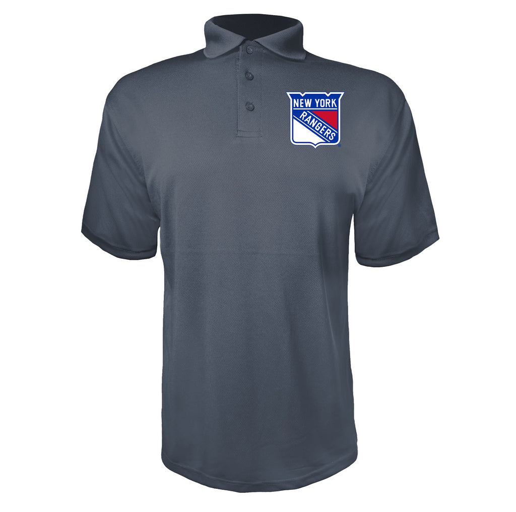 New York Rangers Charcoal polyester polo