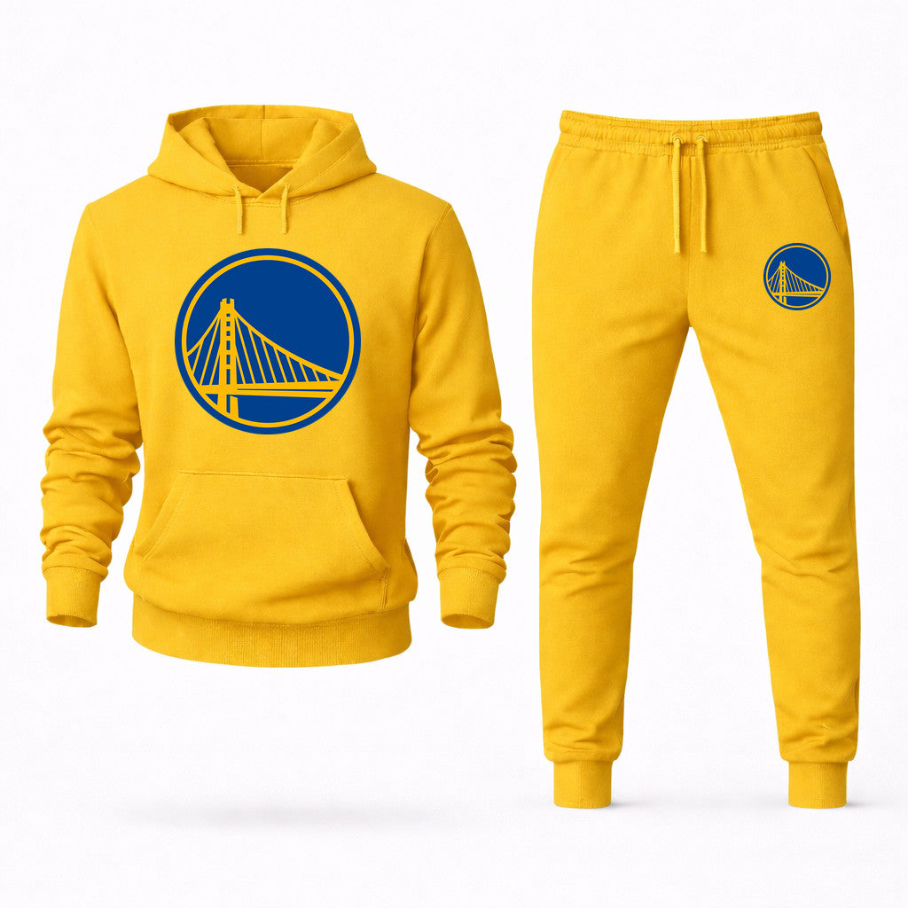 Golden State Warriors Hoodie and Joggers Set - Yellow