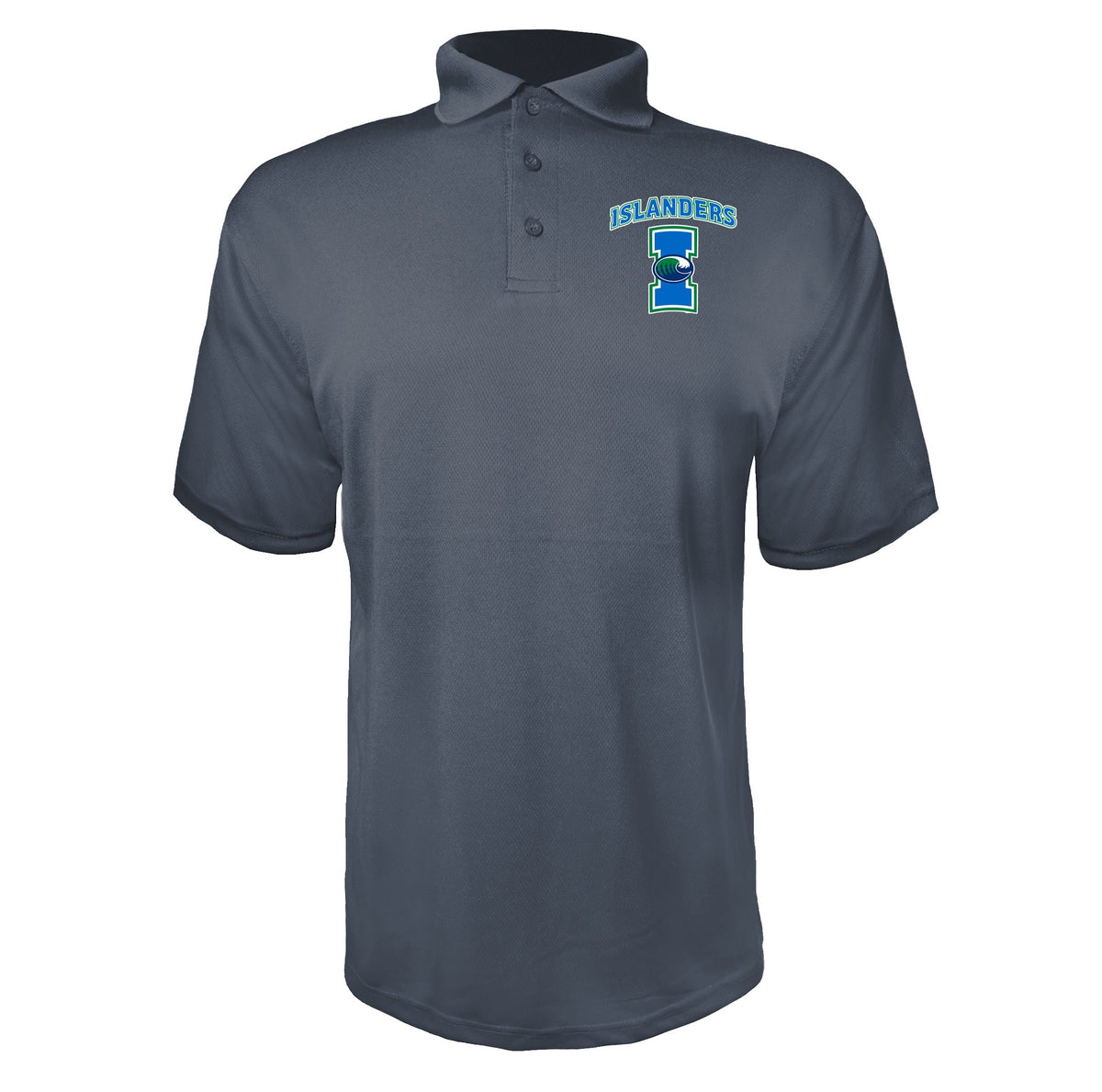 Texas AM CC Islanders Charcoal polyester polo