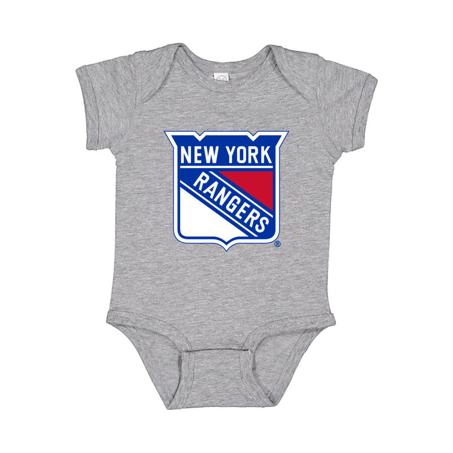 New York Rangers Baby Romper Onesie - Gray