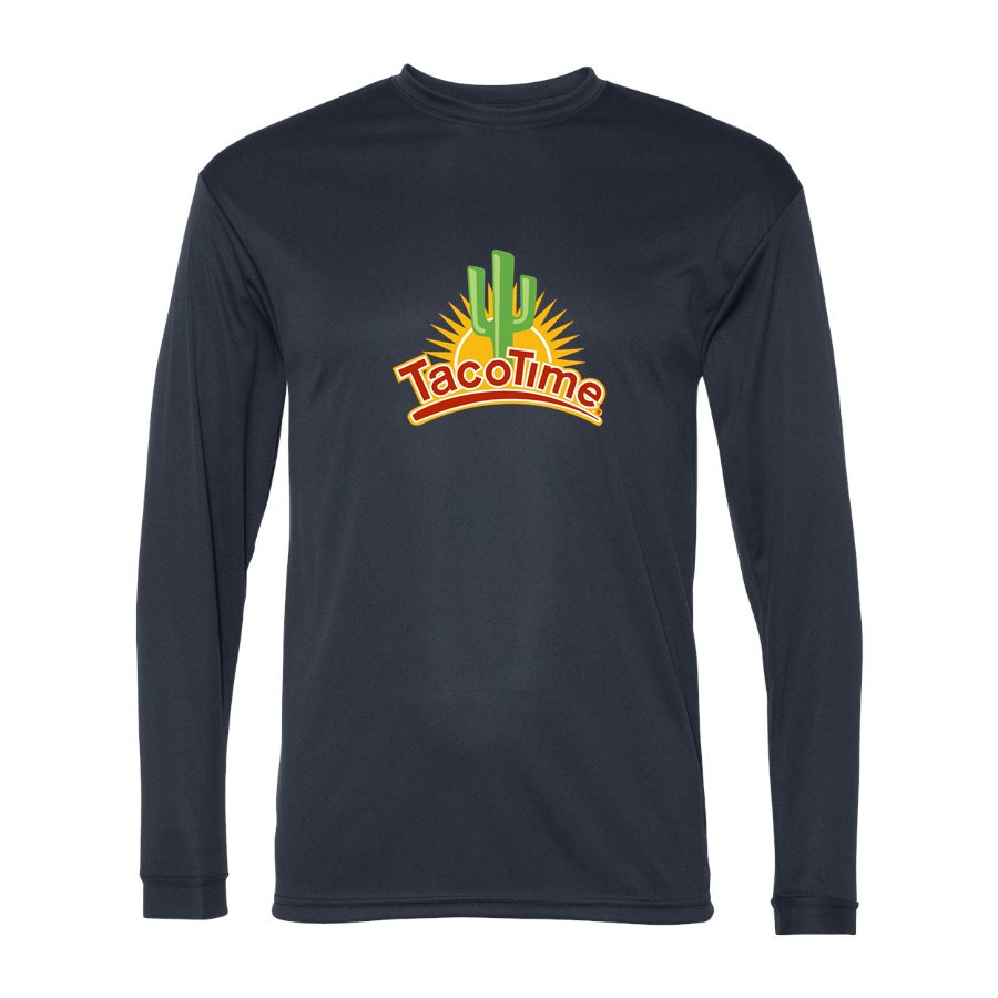 Men's TacoTime Polyester Long Sleeve T-Shirt - Navy
