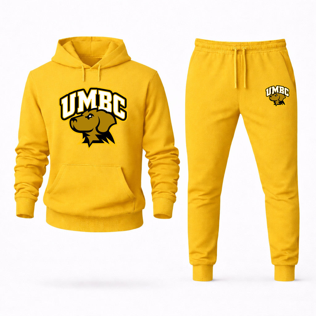 UMBC Retrievers Hoodie and Joggers Set - Yellow