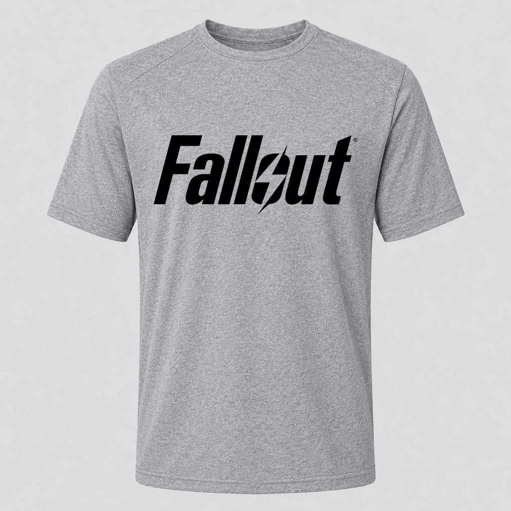Men's Fallout Black Performance T-Shirt - Gray