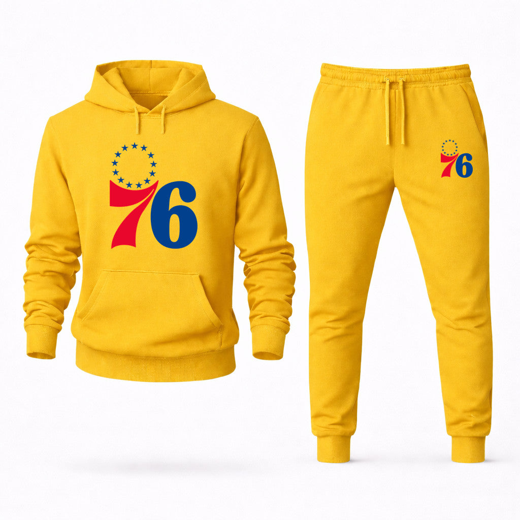 Philadelphia 76ers Hoodie and Joggers Set - Yellow